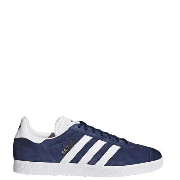 NWT adidas Originals Gazelle Foundation Collegiate Navy/White/Gold Metallic 10.5 - Picture 2 of 6